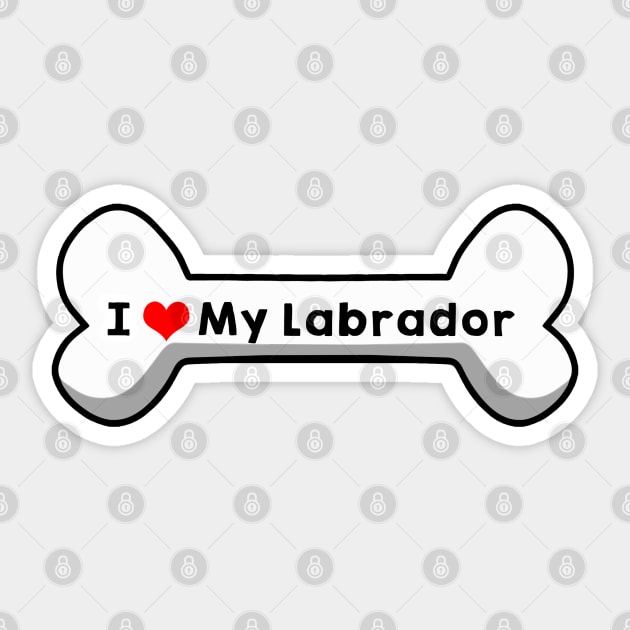 I love My Labrador Sticker by mindofstate